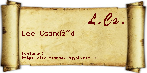 Lee Csanád névjegykártya